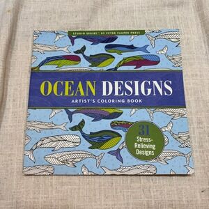 Peter Pauper Press Ocean Designs Artist Coloring Book 31 Stress Relief Designs